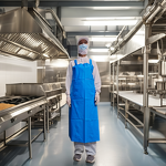 PE Apron Supplier - Blue Breathable Waterproof Non-Woven