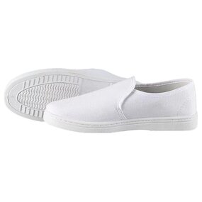 Lightweight Work Shoes Manufacturer - White Canvas PVC ESD