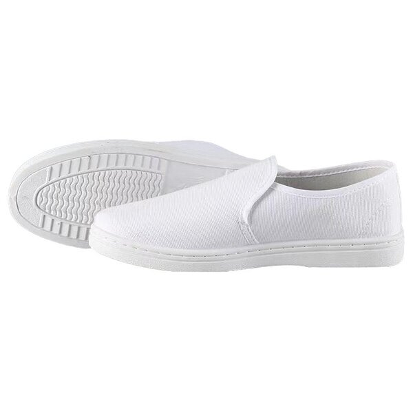 Lightweight Work Shoes Manufacturer - White Canvas PVC ESD