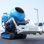 Self-loading Concrete Mixer Factory - Free Shipping Gasoline Mobile Drum