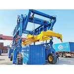 Port Mobile Straddle Carrier Supplier - 70 ton Container Yard
