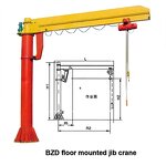 Slewing Cantilever Arm Crane Manufacturer - 1 Ton with Electric