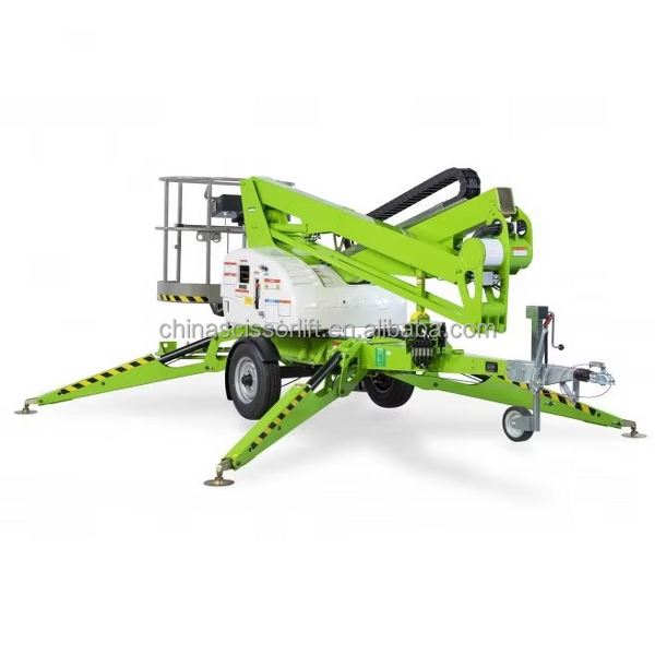 Hydraulic Folding Boom Lift Supplier - 12/16m Articulating Trailer