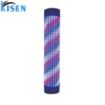 Kisen Hair美发沙龙家具塑料材料红白红色Led标志理发店灯杆，用于理发店使用
