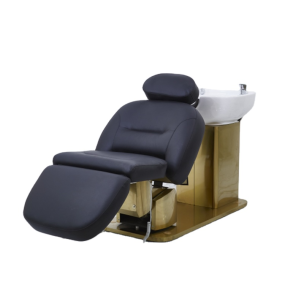 Kisen Hot Sale Color Custom Hair Salon Comfortable Lying Massage Furniture Washing Bed Shampoo Chair With Bowlasin