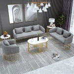 Kisen Beauty Spa Furniture Modern Waiting Sofa Reception Room Customer Chair with Table for Sale