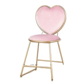 Kisen Good Quality Commercial Furniture Beauty and Hair Salon Shop Modern Red Black pink Customer Chair Stool for Nail Table