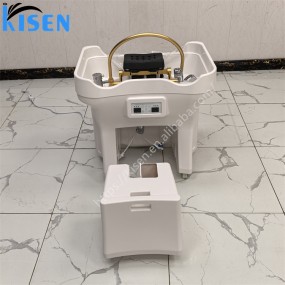 Kisen 2024 Top Salon Furniture Portable 50L Shampoo Basin Hair Spa Equipment No Plumbing Shampoo Sink with Water Circulation