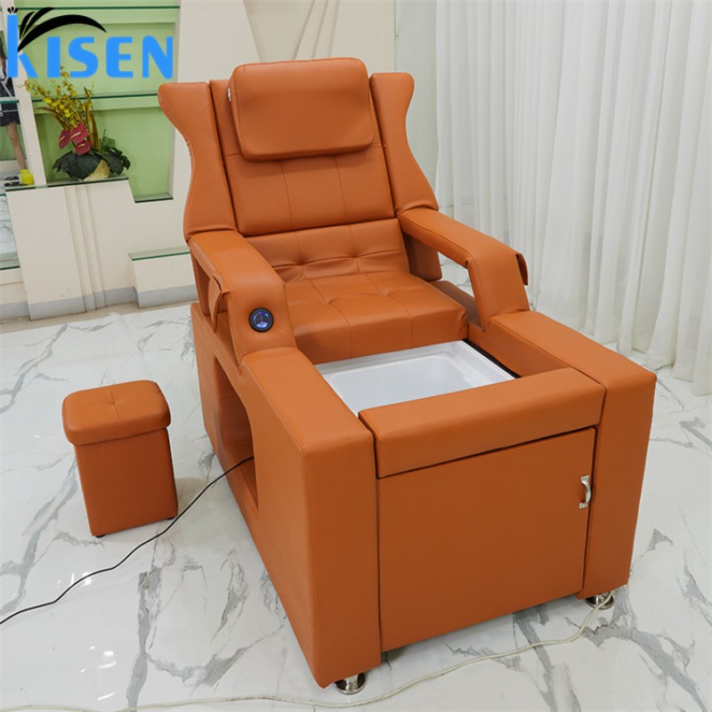 Kisen Thai Lay Electric Salon Shampoo Massage and Pedicure Shampoo Bed with Water Circulation and Steamer Head Therapy Basin