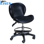 Kisen Foshan Factory  White Black Brown pink Technician Chair Bling Vetusta Pedicure Spa  Stools with Footrest for Sale