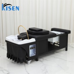 Kisen现代洗发床美发沙龙洗发椅洗发床水循环蒸笼沙龙洗发碗和Ch