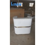 Kisen办公家具小型牙科白色黑色前台收银前台，Led灯110V 220V供美容院使用