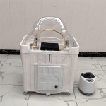 Kisen便携式50L水箱25L废水箱美容美发设备洗头发水槽无管道洗发盆碗出售