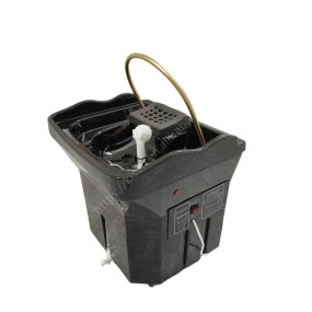 Kisen Black Portable Shampoo Sink with 60L Water tank and Water Heater with Fumigation and Water Circulation