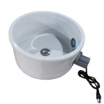 Manufacturer Foshan Kisen Beauty Spa Salon Equipment Pedicure Kit Bowl Fiberglass Plastic Sink with Foot Rest for Sale