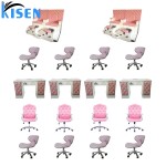 Hot Sale Beauty Spa Salon Pedicure Small Chair Comfortable Manicure pink Black White Stool with Wheels for Sale Made in China