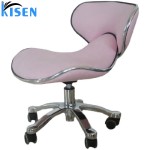 Hot Sale Beauty Spa Salon Pedicure Small Chair Comfortable Manicure pink Black White Stool with Wheels for Sale Made in China
