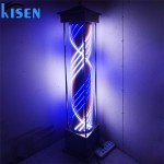 Kisen热卖美发沙龙转灯防水旋转LED灯大尺寸190厘米210厘米理发杆防水户外