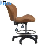 Kisen Foshan Factory  White Black Brown pink Technician Chair Bling Vetusta Pedicure Spa  Stools with Footrest for Sale