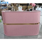 Kisen豪华沙龙粉白蓝绿柜台前台前台尺寸可定制LOGO和尺寸出售