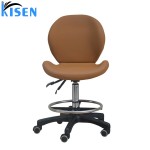 Kisen Foshan Factory  White Black Brown pink Technician Chair Bling Vetusta Pedicure Spa  Stools with Footrest for Sale