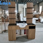 Kisen 2025最新经典重型美发沙龙造型站商业理发站美容镜浴室医院