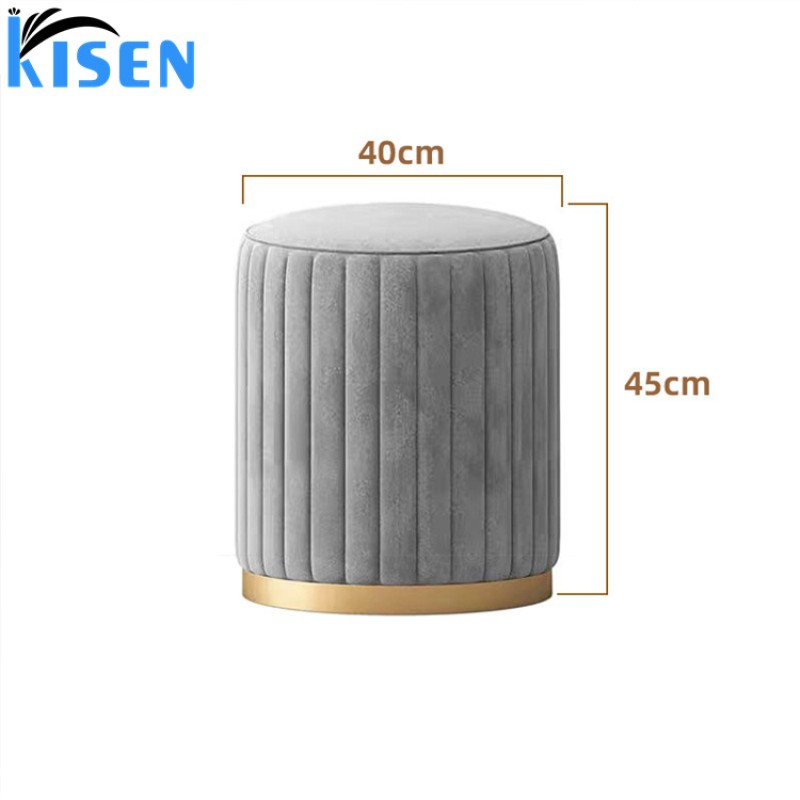 Kisen Luxury Portable Rolling Salon Chair Modern Metal Hair Cutting & Nail Spa Stool with Wheels for Beauty & Massage