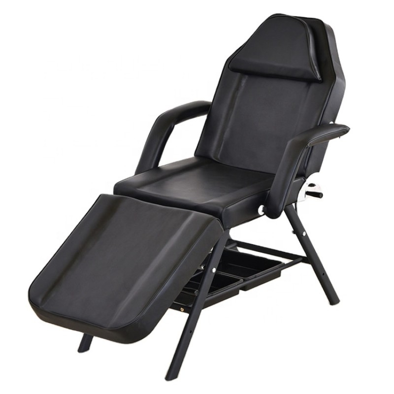 Manual Portable Facial Bed Spa Beauty Bed Black Color KL-509