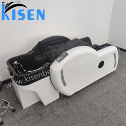 Kisen热卖豪华头部水疗家具智能最新时尚沙龙按摩洗发水椅子床销售厂家