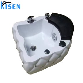 Private Label 2025 New White Hot Sale Promotion Top Quality Pedicure Foot Spa Sink Bowl with LED Light Made in China