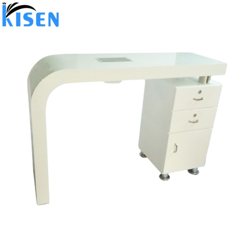 KISEN Hot Selling Nails Salon Furniture Nail Tables Nail Desk Manicure Table With Chair Modern Customized