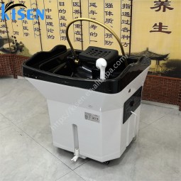 Kisen可移动热水头部疗法泰式水疗便携式洗发盆洗发床，用于沙龙头部水疗法