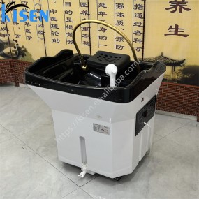 Kisen Movable Heating Water Head Therapy Thai Spa Portable Shampoo Basin Shampoo Bed for Salon Head Water Therapy