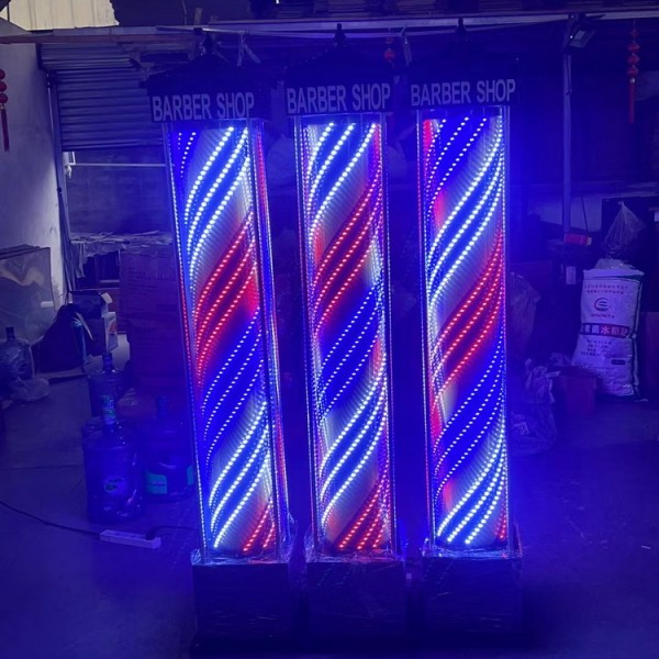 Kisen热卖美发沙龙转灯防水旋转LED灯大尺寸190厘米210厘米理发杆防水户外
