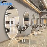 Kisen现代时尚镜子触摸调光开关金色银色黑色理发店镜子沙龙站灯光镜子设计与触摸