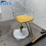 KISEN Wholesale New Design Salon Furniture Salon Equipment Barber Shop clear Styling Chair Barber Chair