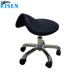 Kisen Popular Saddle Salon Furniture Modern pink White Black Brown Nail Stool Chair for Beauty Bed and Pedicure Chairs