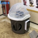 Kisen最新的便携式移动洗发盆沙龙家具头发与管道塑料洗头发水槽碗与头部治疗