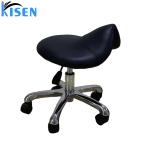 Kisen Popular Saddle Salon Furniture Modern pink White Black Brown Nail Stool Chair for Beauty Bed and Pedicure Chairs