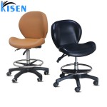 Kisen Foshan Factory  White Black Brown pink Technician Chair Bling Vetusta Pedicure Spa  Stools with Footrest for Sale