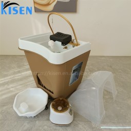 Kisen便携式移动洗发碗沙龙家具头发没有管道定制颜色塑料洗头发水槽与头部治疗