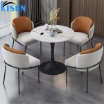 Kisen Beauty Spa Furniture Modern Waiting Sofa Reception Room Customer Chair with Table for Sale