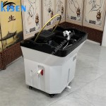 Kisen可移动热水头部疗法泰式水疗便携式洗发盆洗发床，用于沙龙头部水疗法
