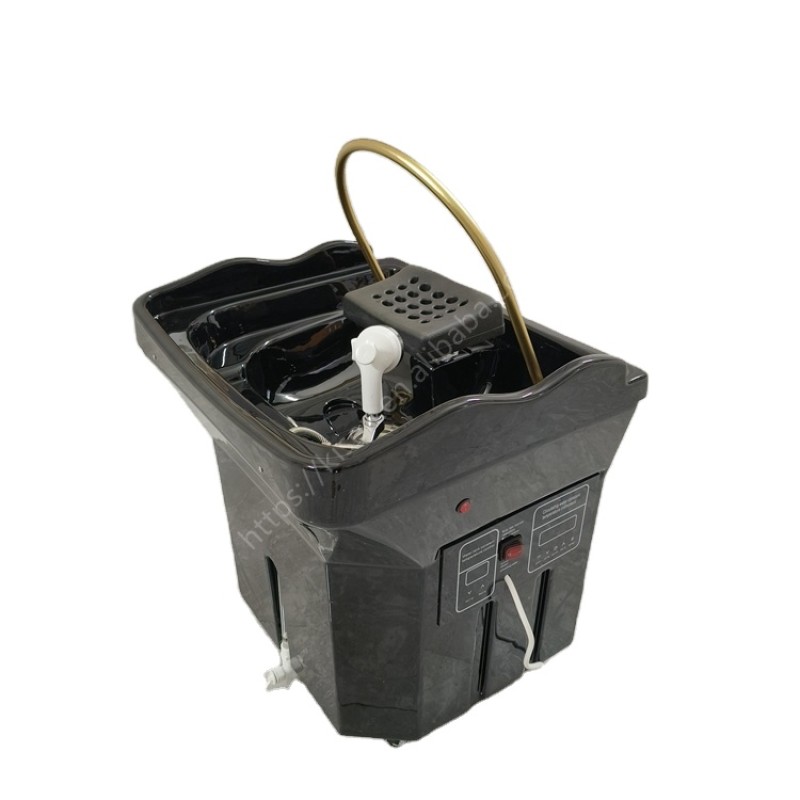 Kisen Hot Sale White Salon Washing Sink with Water tank and Water Heater No Plumbing for Beauty Bed Use