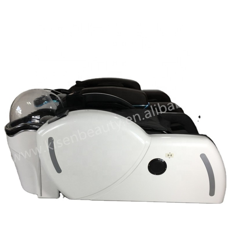 Kisen Luxury Automatic Electric Spa Head Water Therapy Shampoo Bed Hair Washing Massage Chair Shampoo Bed with Bowl Steamer