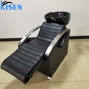 Kisen Fashionable Hair Salon Barbershop Furniture Adjustable Shampoo Styling Chair and Massage Electric Bed with Recliner Leg