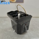 Kisen黑色便携式洗发槽，配有60L水箱和带熏蒸和水循环的热水器