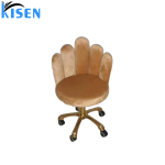Kisen White pink Brown Portable Pedicure Technician Small Chair Master Stool for Beauty and Hair Salon Use