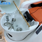Kisen豪华现代智能舒适电动多用途洗头沙龙桌按摩洗发床出售