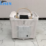 Kisen高品质沙龙家具无管洗发盆日本头部水疗设备便携式洗发水槽与两个水箱